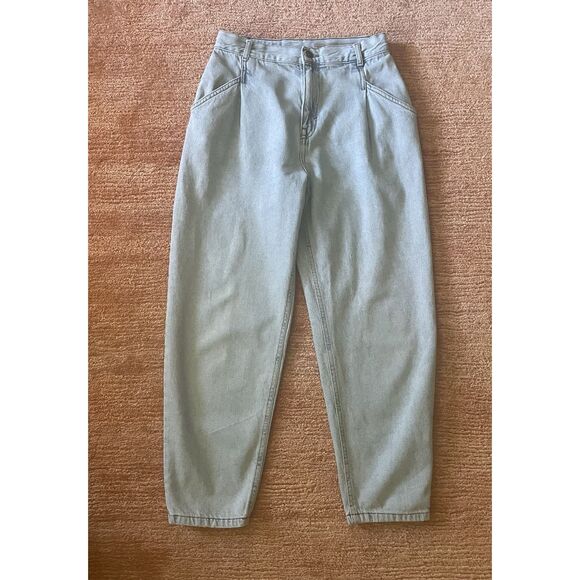 TFS Twentyfourseven Women’s High Rise Mom Jeans Blue Light Wash S/M - Picture 1 of 8